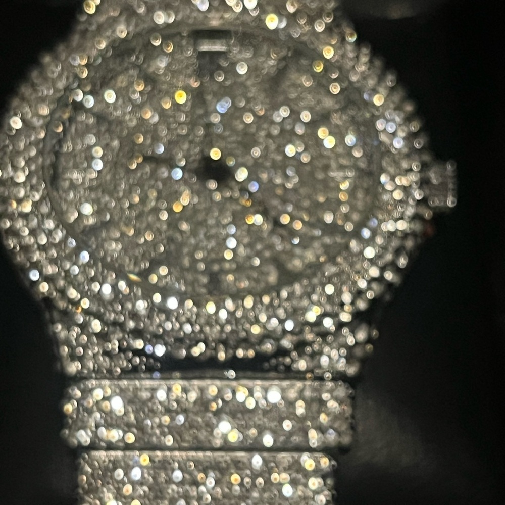 VVS Bustdown Simulated Diamond Stainless Steel Iced Out Watch Luxury HipHop - Picture 5 of 9